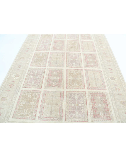 Bakhtiari 6' 7" X 9' 8" Hand Knotted Wool Rug 6' 7" X 9' 8" (201 X 295) / Ivory / Wool