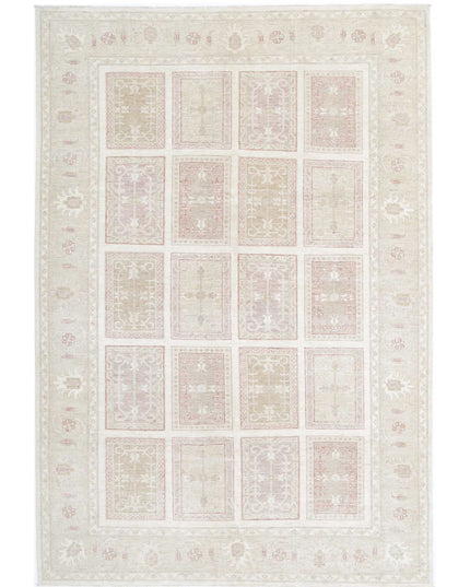 Bakhtiari 6' 7" X 9' 8" Hand Knotted Wool Rug 6' 7" X 9' 8" (201 X 295) / Ivory / Wool
