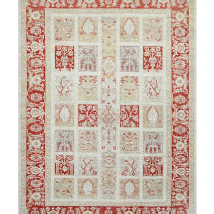 Bakhtiari 5' 6" X 7' 9" Hand Knotted Wool Rug 5' 6" X 7' 9" (168 X 236) / Ivory / Wool