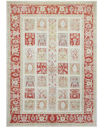 Bakhtiari 5' 6" X 7' 9" Hand Knotted Wool Rug 5' 6" X 7' 9" (168 X 236) / Ivory / Wool