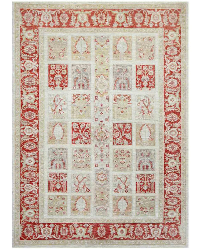 Bakhtiari 5' 6" X 7' 9" Hand Knotted Wool Rug 5' 6" X 7' 9" (168 X 236) / Ivory / Wool