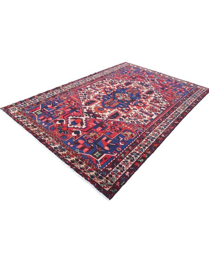 Bakhtiari 6' 7" X 10' 2" Hand Knotted Wool Rug 6' 7" X 10' 2" (201 X 310) / Red / Wool