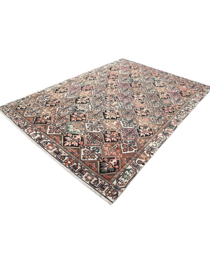 Bakhtiari 6' 7" X 9' 6" Hand Knotted Wool Rug 6' 7" X 9' 6" (201 X 290) / Brown / Wool