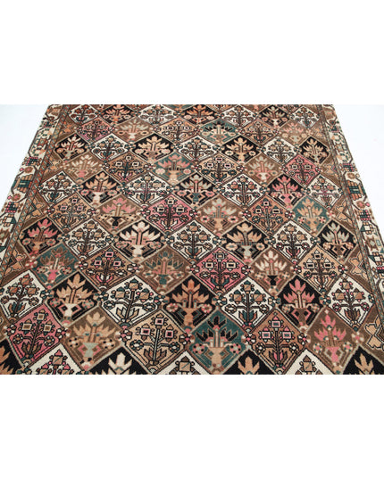 Bakhtiari 6' 7" X 9' 6" Hand Knotted Wool Rug 6' 7" X 9' 6" (201 X 290) / Brown / Wool
