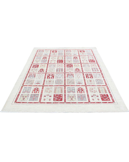 Bakhtiari 5' 7" X 7' 10" Hand Knotted Wool Rug 5' 7" X 7' 10" (170 X 239) / Ivory / Wool
