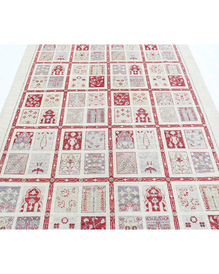 Bakhtiari 5' 7" X 7' 10" Hand Knotted Wool Rug 5' 7" X 7' 10" (170 X 239) / Ivory / Wool