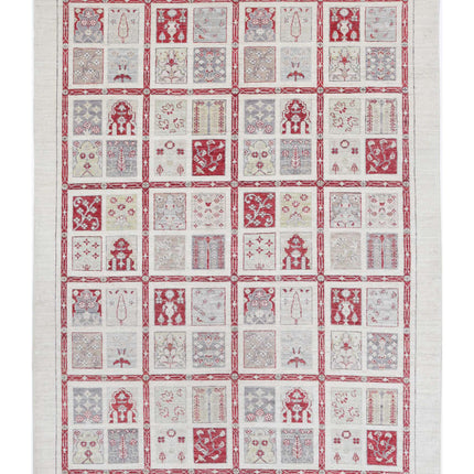 Bakhtiari 5' 7" X 7' 10" Hand Knotted Wool Rug 5' 7" X 7' 10" (170 X 239) / Ivory / Wool