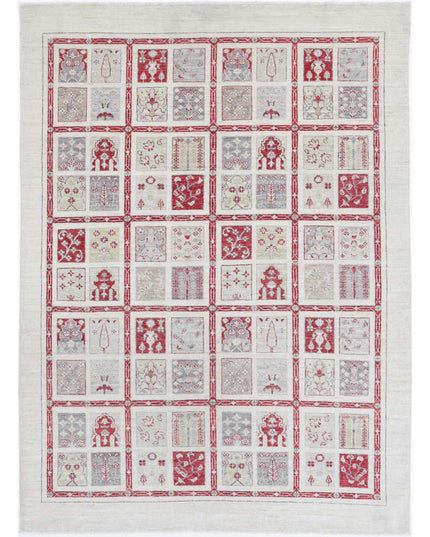 Bakhtiari 5' 7" X 7' 10" Hand Knotted Wool Rug 5' 7" X 7' 10" (170 X 239) / Ivory / Wool