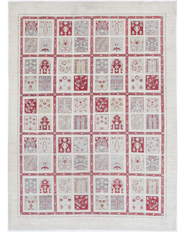 Bakhtiari 5' 7" X 7' 10" Hand Knotted Wool Rug 5' 7" X 7' 10" (170 X 239) / Ivory / Wool