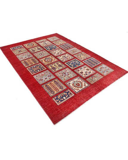 Bakhtiari 5' 9" X 8' 0" Hand Knotted Wool Rug 5' 9" X 8' 0" (175 X 244) / Red / Wool