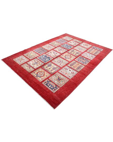 Bakhtiari 5' 9" X 8' 0" Hand Knotted Wool Rug 5' 9" X 8' 0" (175 X 244) / Red / Wool