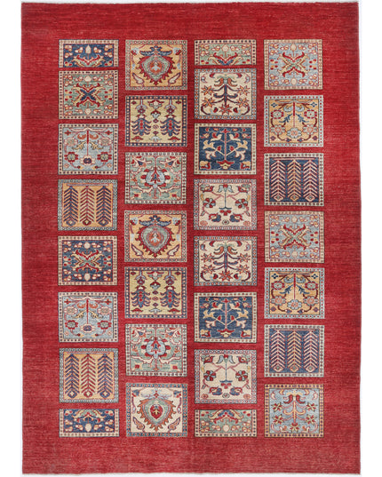 Bakhtiari 5' 9" X 8' 0" Hand Knotted Wool Rug 5' 9" X 8' 0" (175 X 244) / Red / Wool