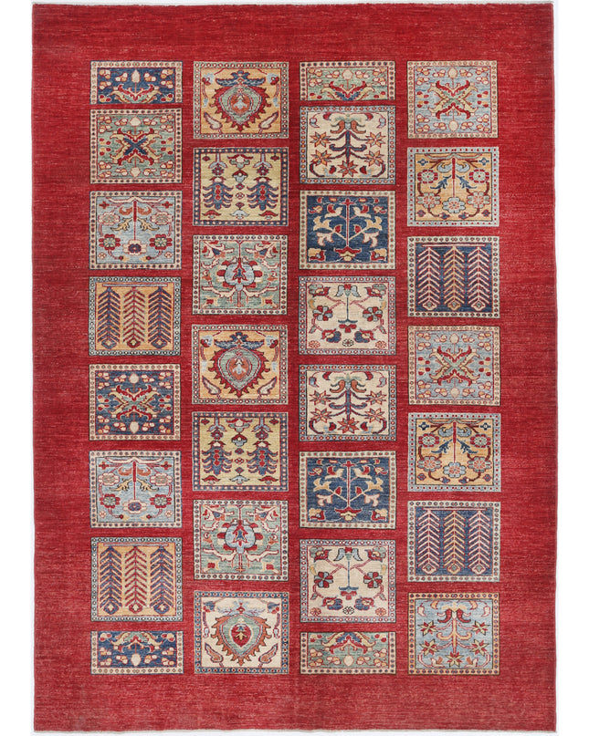 Bakhtiari 5' 9" X 8' 0" Hand Knotted Wool Rug 5' 9" X 8' 0" (175 X 244) / Red / Wool