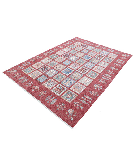 Bakhtiari 5' 7" X 7' 8" Hand Knotted Wool Rug 5' 7" X 7' 8" (170 X 234) / Red / Wool