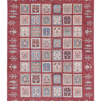 Bakhtiari 5' 7" X 7' 8" Hand Knotted Wool Rug 5' 7" X 7' 8" (170 X 234) / Red / Wool