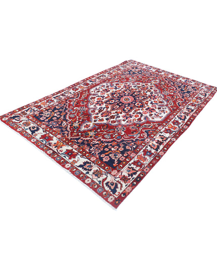 Bakhtiari 5' 3" X 8' 1" Hand Knotted Wool Rug 5' 3" X 8' 1" (160 X 246) / Red / Wool