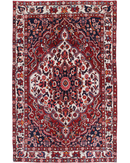 Bakhtiari 5' 3" X 8' 1" Hand Knotted Wool Rug 5' 3" X 8' 1" (160 X 246) / Red / Wool