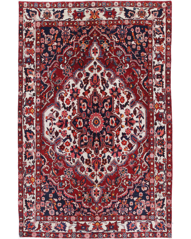 Bakhtiari 5' 3" X 8' 1" Hand Knotted Wool Rug 5' 3" X 8' 1" (160 X 246) / Red / Wool