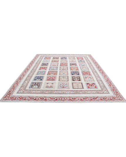 Bakhtiari 8' 10" X 11' 3" Hand Knotted Wool Rug 8' 10" X 11' 3" (269 X 343) / Ivory / Wool