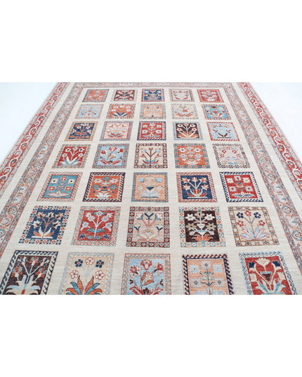 Bakhtiari 8' 10" X 11' 3" Hand Knotted Wool Rug 8' 10" X 11' 3" (269 X 343) / Ivory / Wool