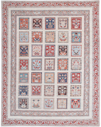 Bakhtiari 8' 10" X 11' 3" Hand Knotted Wool Rug 8' 10" X 11' 3" (269 X 343) / Ivory / Wool