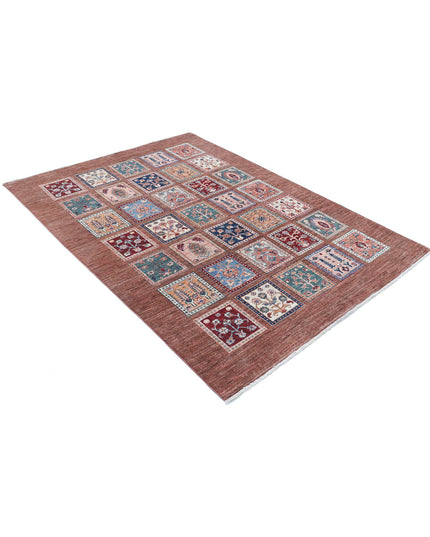 Bakhtiari 4' 10" X 6' 6" Hand Knotted Wool Rug 4' 10" X 6' 6" (147 X 198) / Brown / Wool