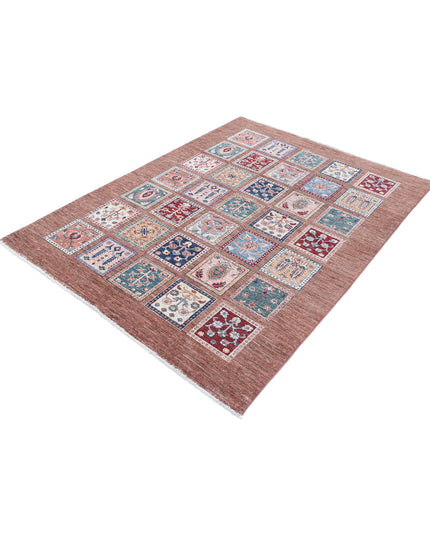 Bakhtiari 4' 10" X 6' 6" Hand Knotted Wool Rug 4' 10" X 6' 6" (147 X 198) / Brown / Wool