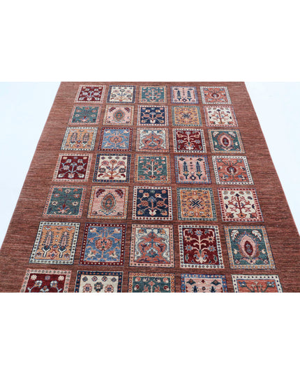 Bakhtiari 4' 10" X 6' 6" Hand Knotted Wool Rug 4' 10" X 6' 6" (147 X 198) / Brown / Wool