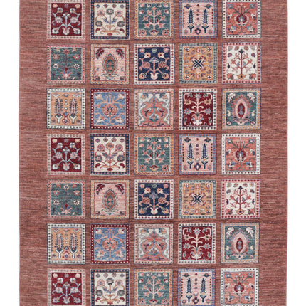 Bakhtiari 4' 10" X 6' 6" Hand Knotted Wool Rug 4' 10" X 6' 6" (147 X 198) / Brown / Wool