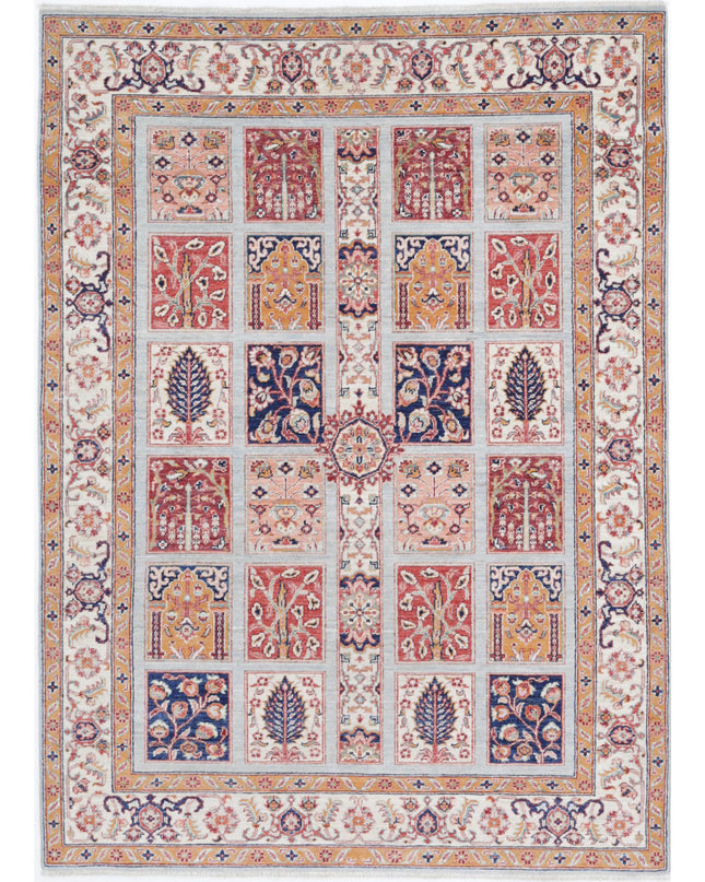 Bakhtiari 4' 9" X 6' 5" Hand Knotted Wool Rug 4' 9" X 6' 5" (145 X 196) / Multi / Wool