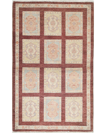 Bakhtiari 3' 0" X 4' 9" Hand Knotted Wool Rug 3' 0" X 4' 9" (91 X 145) / Brown / Wool