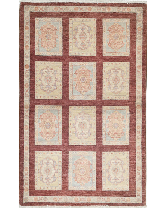 Bakhtiari 3' 0" X 4' 9" Hand Knotted Wool Rug 3' 0" X 4' 9" (91 X 145) / Brown / Wool
