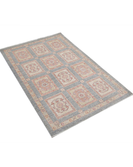 Bakhtiari 3' 2" X 4' 9" Hand Knotted Wool Rug 3' 2" X 4' 9" (97 X 145) / Grey / Wool