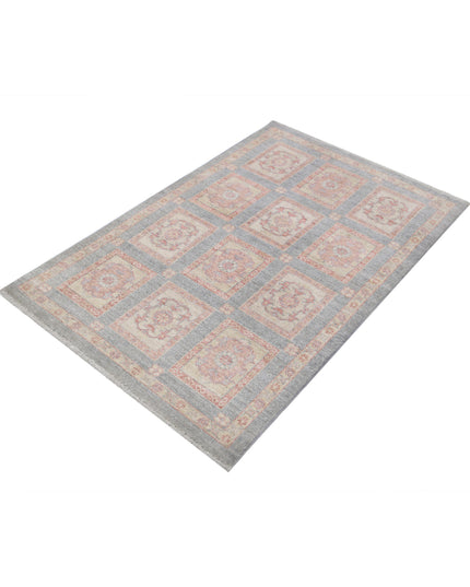 Bakhtiari 3' 2" X 4' 9" Hand Knotted Wool Rug 3' 2" X 4' 9" (97 X 145) / Grey / Wool