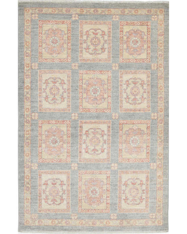 Bakhtiari 3' 2" X 4' 9" Hand Knotted Wool Rug 3' 2" X 4' 9" (97 X 145) / Grey / Wool