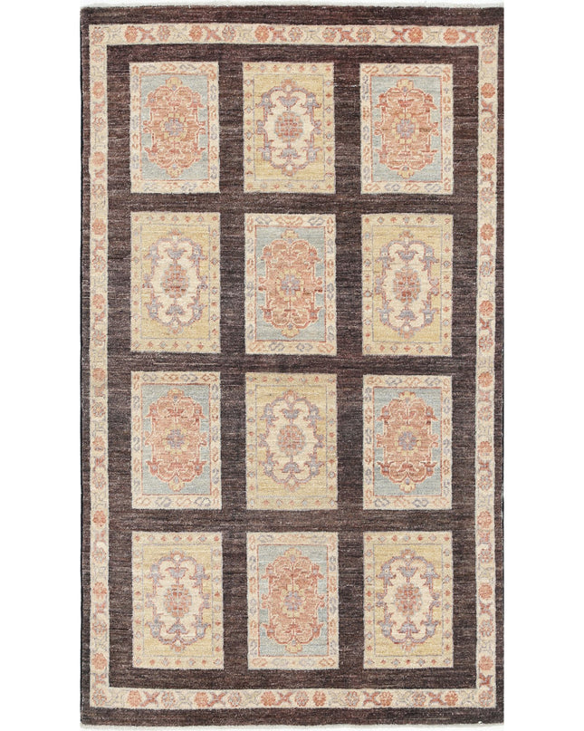 Bakhtiari 3' 0" X 5' 2" Hand Knotted Wool Rug 3' 0" X 5' 2" (91 X 158) / Brown / Wool