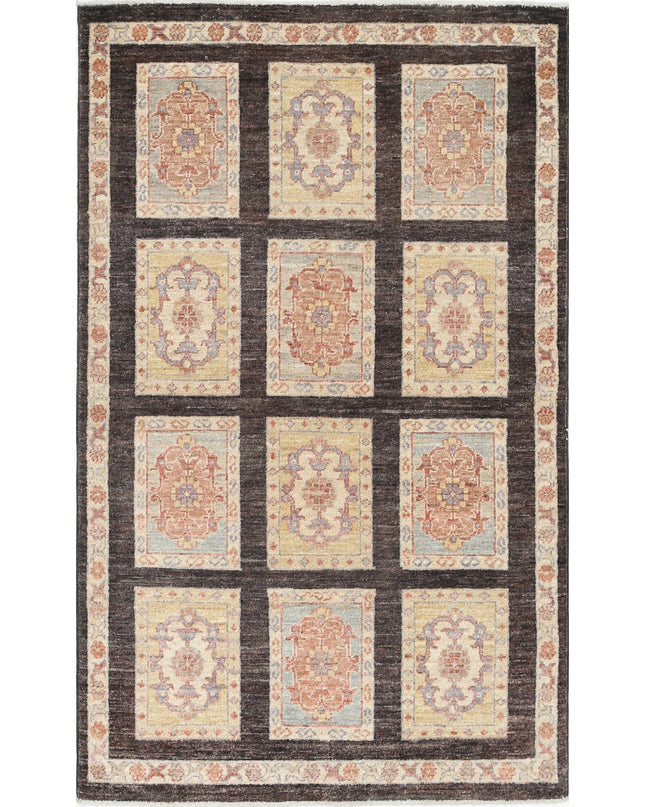 Bakhtiari 3' 0" X 4' 11" Hand Knotted Wool Rug 3' 0" X 4' 11" (91 X 150) / Brown / Wool
