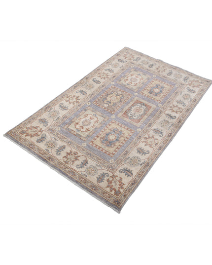Bakhtiari 3' 0" X 5' 0" Hand Knotted Wool Rug 3' 0" X 5' 0" (91 X 152) / Grey / Wool
