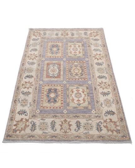 Bakhtiari 3' 0" X 5' 0" Hand Knotted Wool Rug 3' 0" X 5' 0" (91 X 152) / Grey / Wool