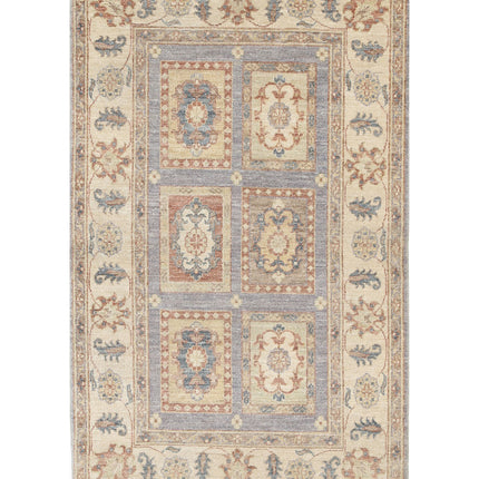 Bakhtiari 3' 0" X 5' 0" Hand Knotted Wool Rug 3' 0" X 5' 0" (91 X 152) / Grey / Wool