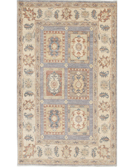 Bakhtiari 3' 0" X 5' 0" Hand Knotted Wool Rug 3' 0" X 5' 0" (91 X 152) / Grey / Wool