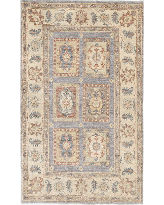 Bakhtiari 3' 0" X 5' 0" Hand Knotted Wool Rug 3' 0" X 5' 0" (91 X 152) / Grey / Wool