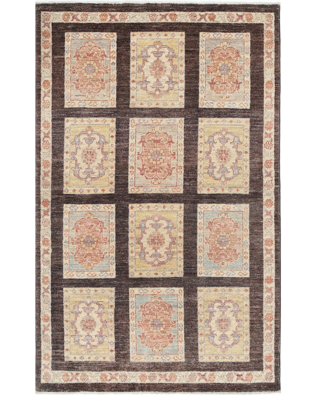 Bakhtiari 3' 0" X 4' 11" Hand Knotted Wool Rug 3' 0" X 4' 11" (91 X 150) / Brown / Wool