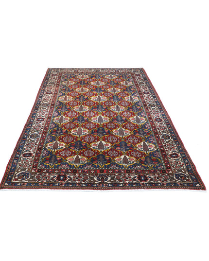 Bakhtiari 5' 1" X 8' 3" Hand Knotted Wool Rug 5' 1" X 8' 3" (155 X 251) / Red / Wool