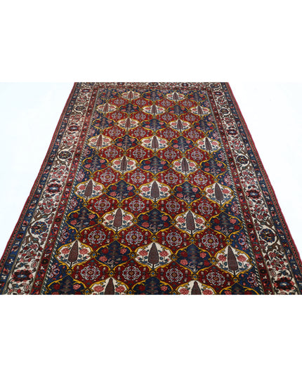 Bakhtiari 5' 1" X 8' 3" Hand Knotted Wool Rug 5' 1" X 8' 3" (155 X 251) / Red / Wool
