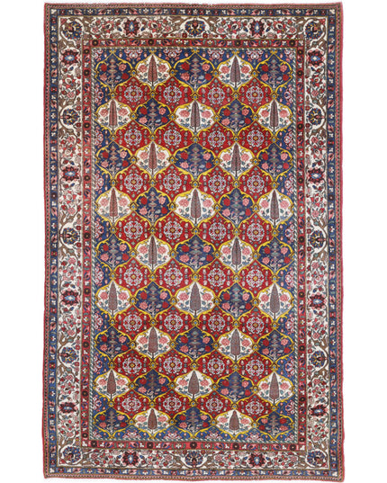 Bakhtiari 5' 1" X 8' 3" Hand Knotted Wool Rug 5' 1" X 8' 3" (155 X 251) / Red / Wool