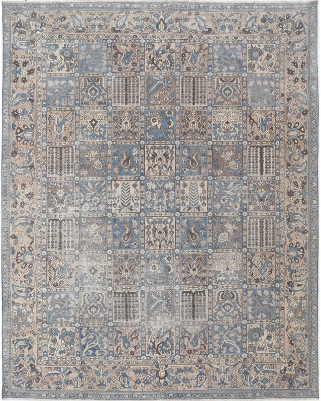 Bakhtiari 9' 7" X 12' 2" Hand Knotted Wool Rug 9' 7" X 12' 2" (292 X 371) / Blue / Wool