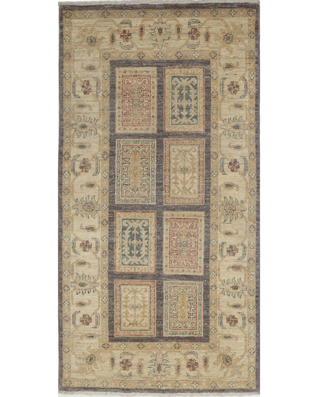 Bakhtiari 2' 9" X 5' 4" Hand Knotted Wool Rug 2' 9" X 5' 4" (84 X 162) / Grey / Wool