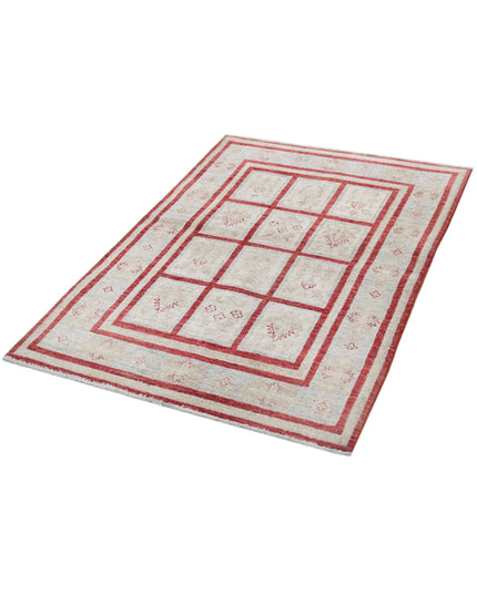 Bakhtiari 3' 4" X 4' 9" Hand Knotted Wool Rug 3' 4" X 4' 9" (101 X 145) / Red / Wool