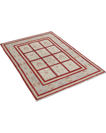 Bakhtiari 3' 4" X 4' 9" Hand Knotted Wool Rug 3' 4" X 4' 9" (101 X 145) / Red / Wool